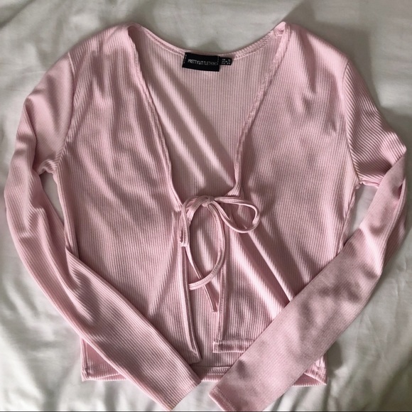 PrettyLittleThing Tops - SALE❗️Pink tie top 🌸